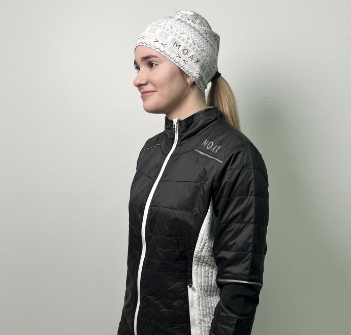 Шапка MOAX Tista Pony Tail с отверст. жен. SW46804/00025P белый принт OS