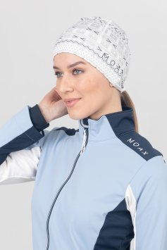 Шапка MOAX Tista Pony Tail с отверст. жен. SW46804/00025P белый принт OS
