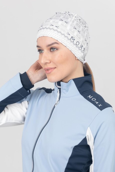 Шапка MOAX Tista Pony Tail с отверст. жен. SW46804/00025P белый принт OS