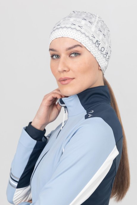 Шапка MOAX Tista Pony Tail с отверст. жен. SW46804/00025P белый принт OS