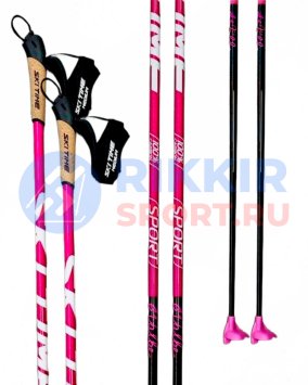 ЛЫЖНЫЕ ПАЛКИ SKI TIME SPORT 100% Carbon Pink