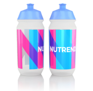Бутылка Nutrend 500мл белая с розово-голубым принтом