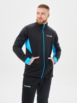 Жилет тренировочный Nordski Core Black/Light Blue NSM660179