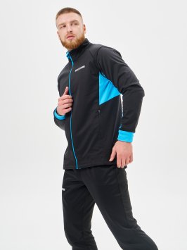Жилет тренировочный Nordski Core Black/Light Blue NSM660179