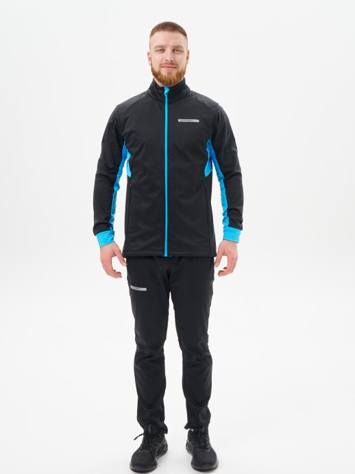 Жилет тренировочный Nordski Core Black/Light Blue NSM660179