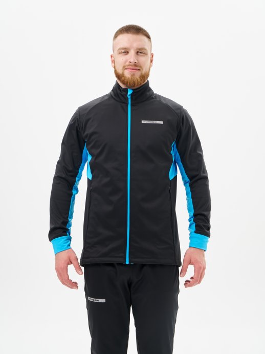 Жилет тренировочный Nordski Core Black/Light Blue NSM660179