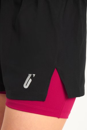 Шорты Bivium "Кросс" жен. черн./красн.