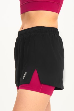 Шорты Bivium "Кросс" жен. черн./красн.