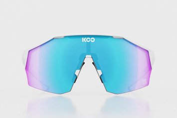 Очки солнцезащитные KOO ALIBI Large MDD25 (белые матовые / бирюзовые зеркальные)