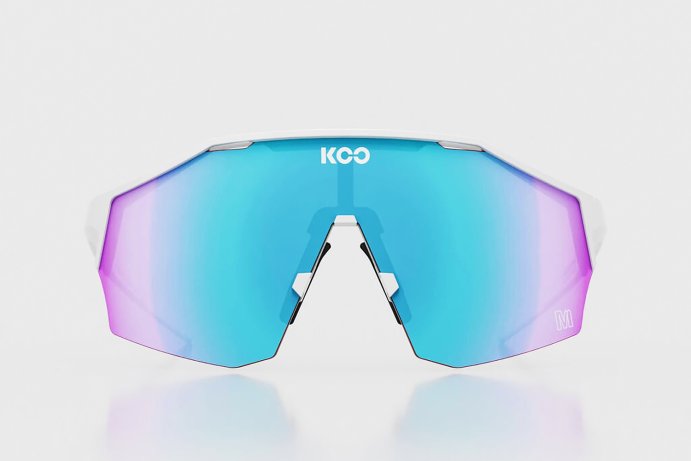 Очки солнцезащитные KOO ALIBI Large MDD25 (белые матовые / бирюзовые зеркальные) в Санкт-Петербурге