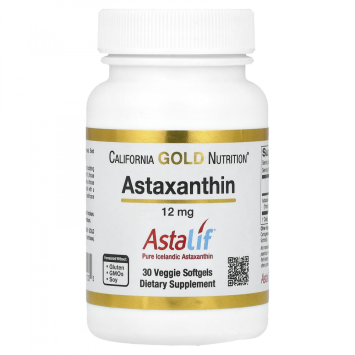 Астаксантин California Gold Nutrition, Astaxanthin, 12 мг, 30 таб.