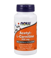Ацетил Л-карнитин NOW Acetyle L-Carnitine 500mg 50 капс.