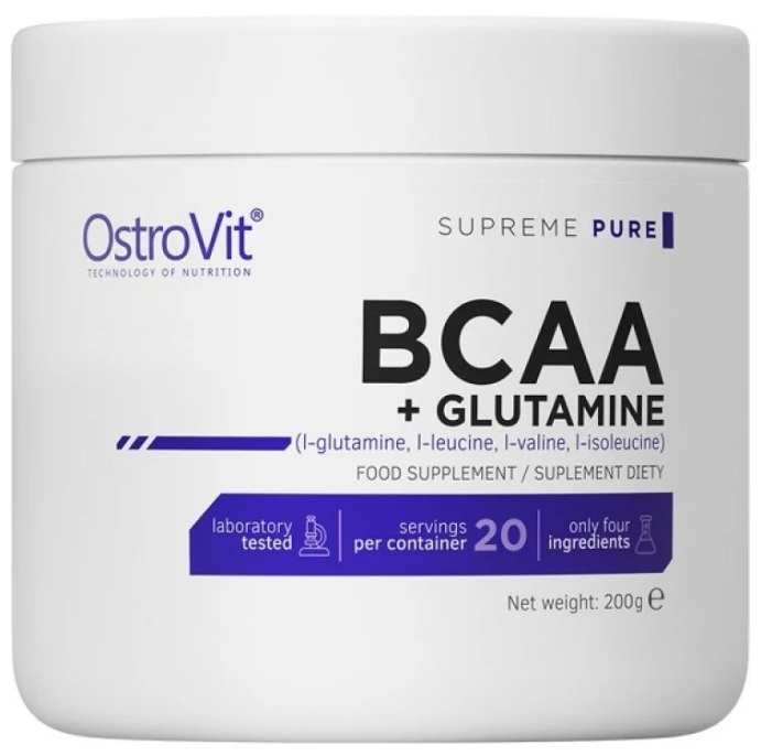 БЦАА + Глутамин OstroVit Supreme Pure BCAA + Glutamine 200 гр. в Твери