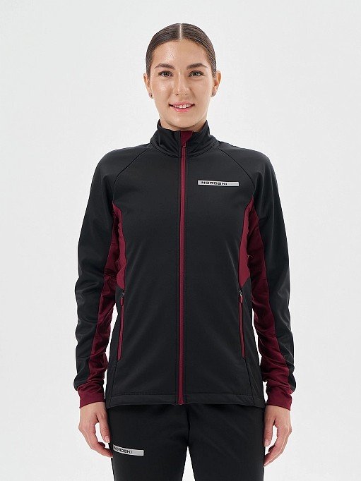 Тренировочная куртка Nordski Core Black/Wine W NSW662727