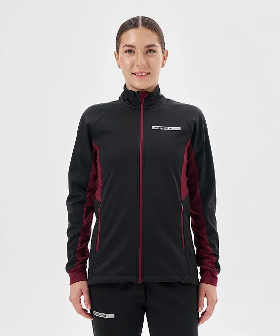 Тренировочная куртка Nordski Core Black/Wine W NSW662727
