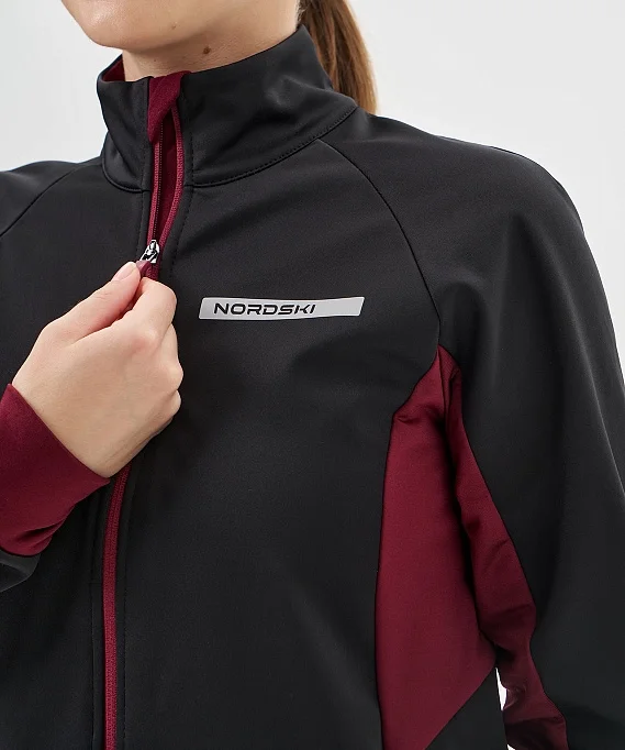 Тренировочная куртка Nordski Core Black/Wine W NSW662727