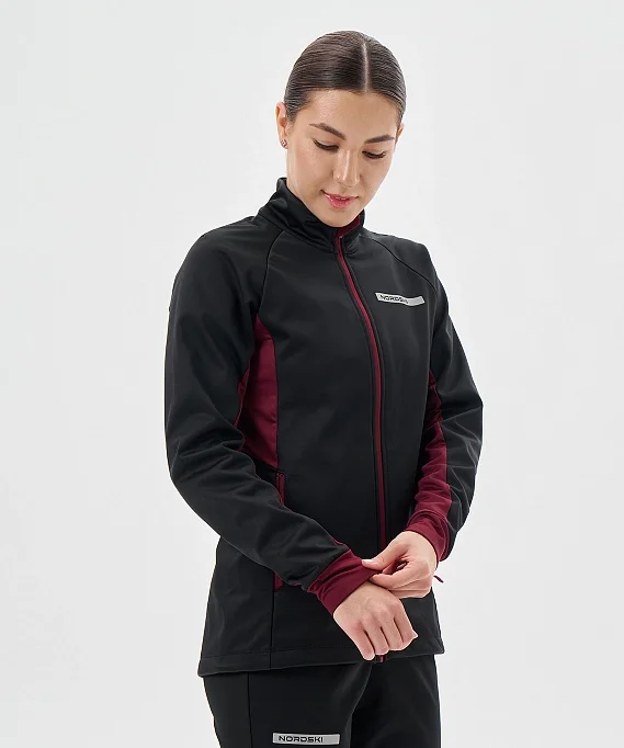 Тренировочная куртка Nordski Core Black/Wine W NSW662727