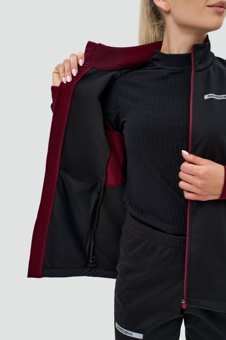 Тренировочная куртка Nordski Core Black/Wine W NSW662727