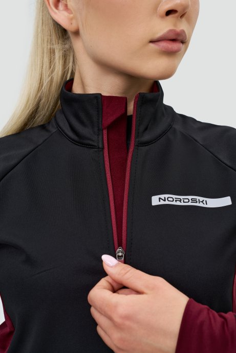 Тренировочная куртка Nordski Core Black/Wine W NSW662727