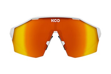 Очки солнцезащитные KOO ALIBI (белые матовые / красные зеркальные)