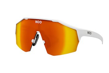 Очки солнцезащитные KOO ALIBI (белые матовые / красные зеркальные)