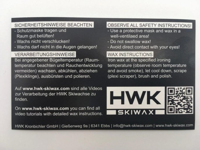 Парафин HWK HFW2 +2/-6 100гр