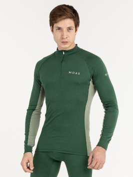 Термофутболка Moax Race LS с воротн. муж. MX114041/20710 темно-зеленый