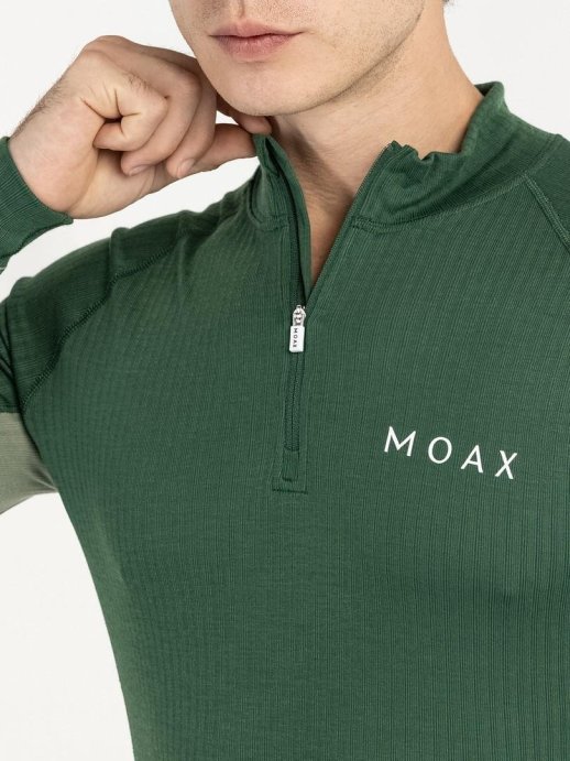 Термофутболка Moax Race LS с воротн. муж. MX114041/20710 темно-зеленый