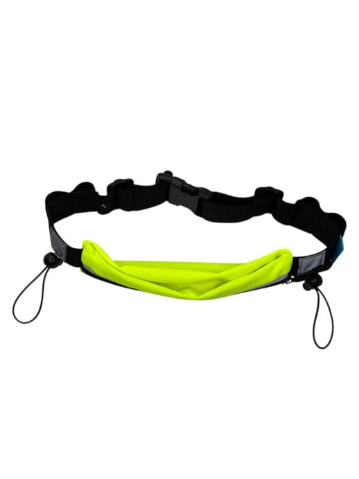 Поясная сумка FOXO3 марафон (держатели для номера и 4 гелей) желтая