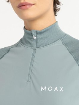 Термофутболка Moax Race Wind LS с воротн. жен. MX114050/11400 серо-зеленый