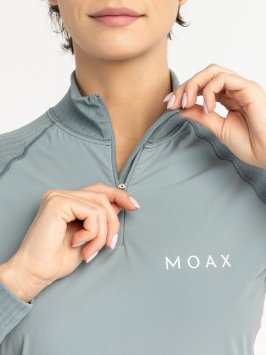 Термофутболка Moax Race Wind LS с воротн. жен. MX114050/11400 серо-зеленый