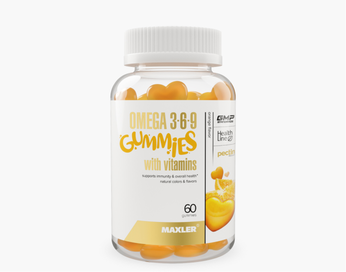 Жевательные конфеты Maxler Omega 3-6-9 Gummies 60 конф. (Апельсин) в Твери