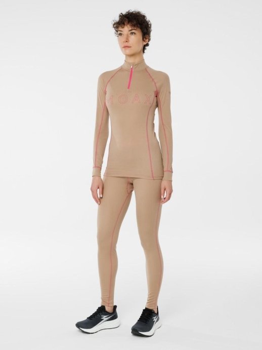 Термофутболка Moax Race LS с воротн. жен. MX114040/94610 бежевый