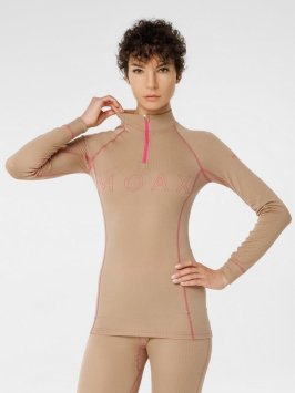 Термофутболка Moax Race LS с воротн. жен. MX114040/94610 бежевый