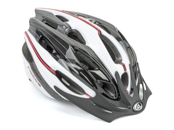 Шлем AUTHOR 8-9001329 с сеточкой Rocca N 163 24отв. бело-черно-красный 58-62см10 AUTHOR