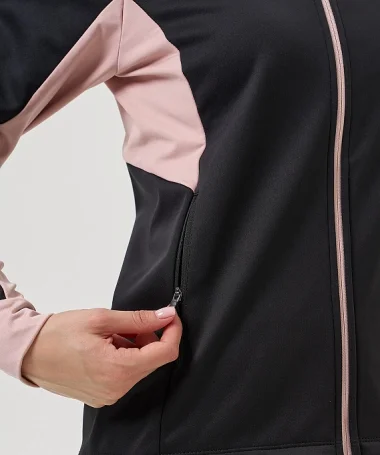 Тренировочная куртка Nordski Core Black/Soft Pink W NSW662431