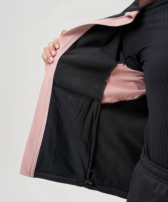 Тренировочная куртка Nordski Core Black/Soft Pink W NSW662431