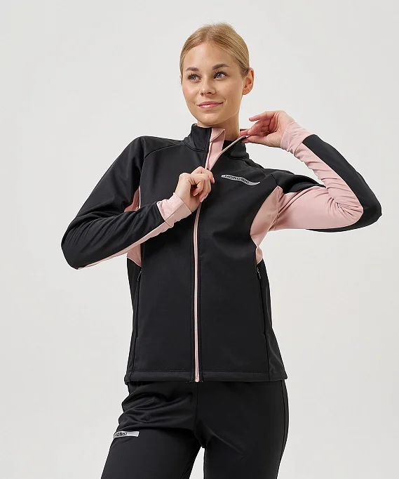 Тренировочная куртка Nordski Core Black/Soft Pink W NSW662431