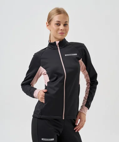 Тренировочная куртка Nordski Core Black/Soft Pink W NSW662431