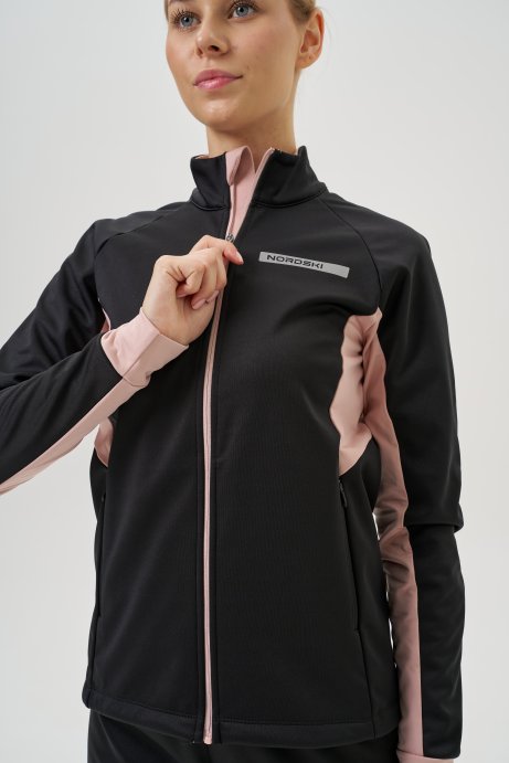 Тренировочная куртка Nordski Core Black/Soft Pink W NSW662431