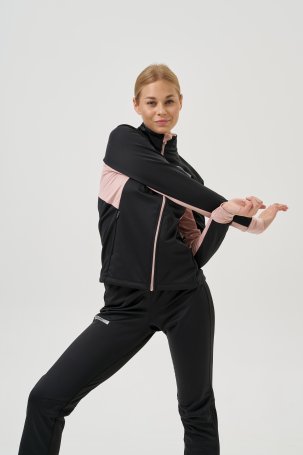 Тренировочная куртка Nordski Core Black/Soft Pink W NSW662431