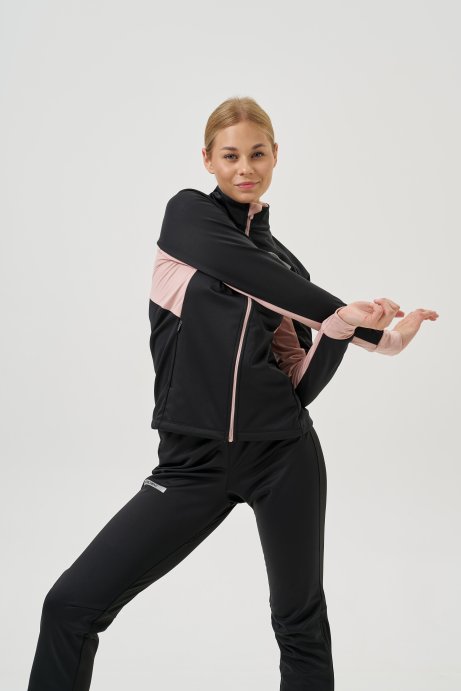 Тренировочная куртка Nordski Core Black/Soft Pink W NSW662431