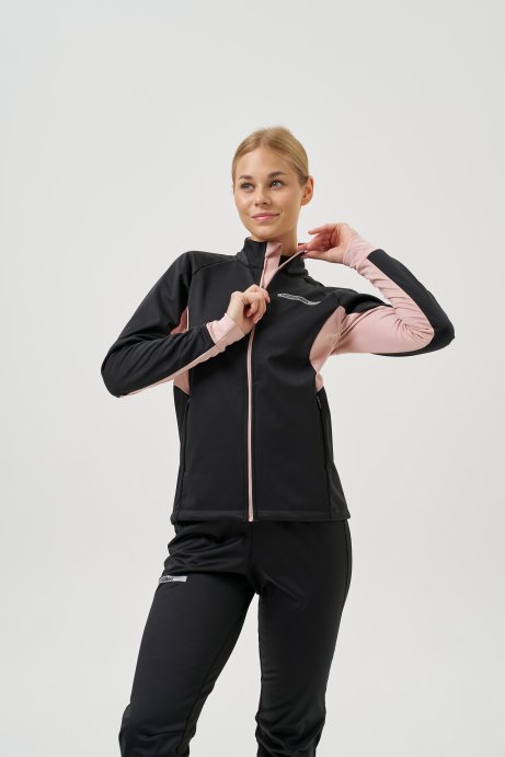 Тренировочная куртка Nordski Core Black/Soft Pink W NSW662431