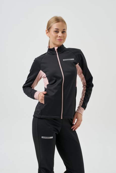 Тренировочная куртка Nordski Core Black/Soft Pink W NSW662431