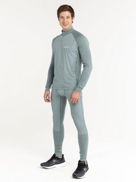 Термофутболка Moax Race Wind LS с воротн. муж. MX114051/11400 серо-зеленый