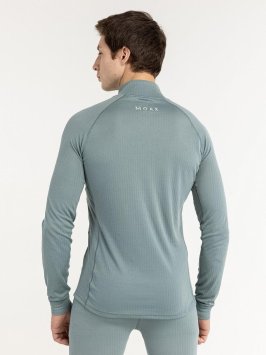 Термофутболка Moax Race Wind LS с воротн. муж. MX114051/11400 серо-зеленый