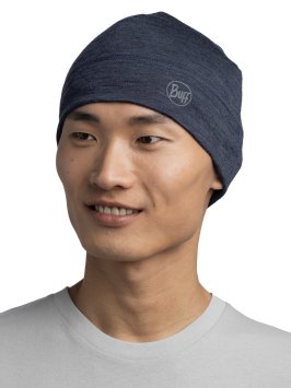 Шапка Buff Merino Lightweight Beanie Solid Night Blue 113013.779.10.00