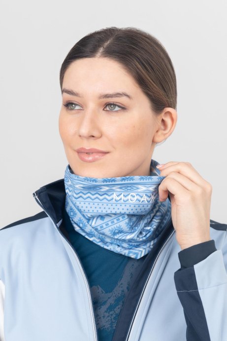 Бандана MOAX TISTA WARM SW46805/70511P голубой принт OS в Твери