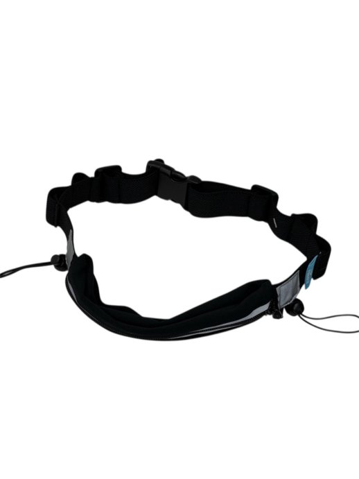 Поясная сумка FOXO3 марафон (держатели для номера и 4 гелей) черная