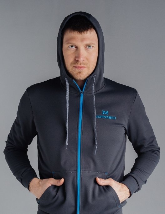 Толстовка NORDSKI Hood Grey NSM599201 в Новосибирске
